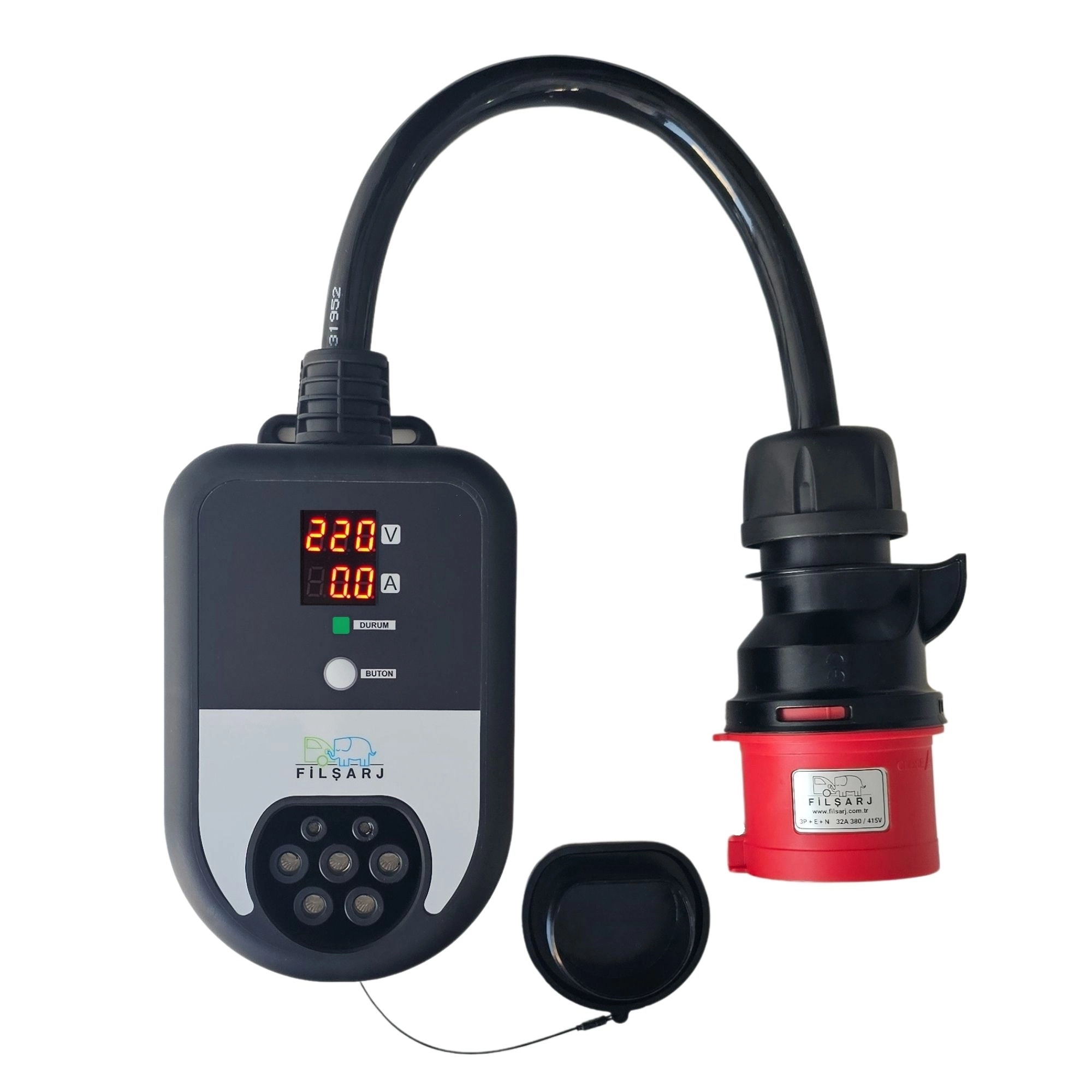 Filşarj 1,4kW-22 kW ayarlanabilir Mobil Araç Şarj İstasyonu