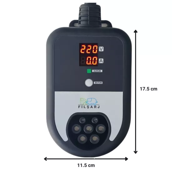 Filşarj 1,4kW-22 kW ayarlanabilir Mobil Araç Şarj İstasyonu