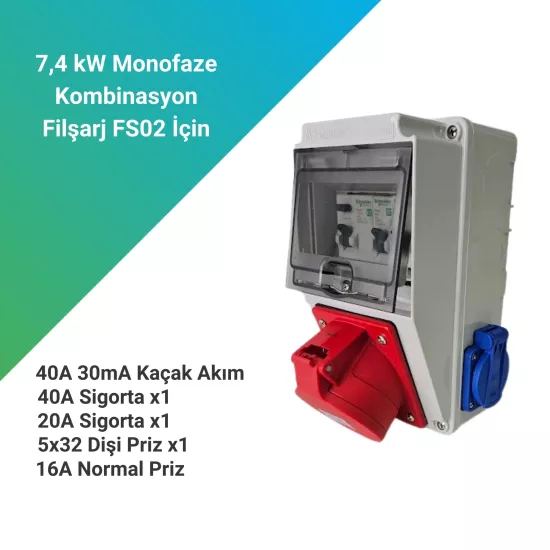 Filşarj 7,4 kW Kombinasyon Kutusu